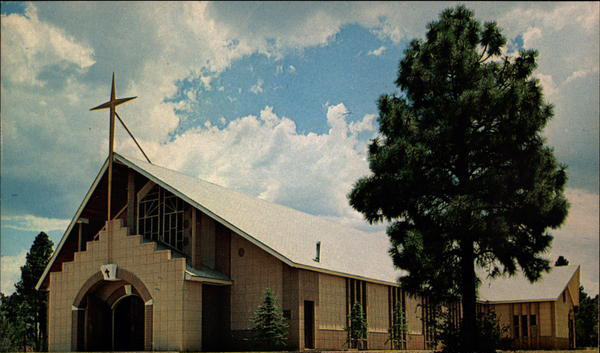 An old photo of St. Rita's Church.