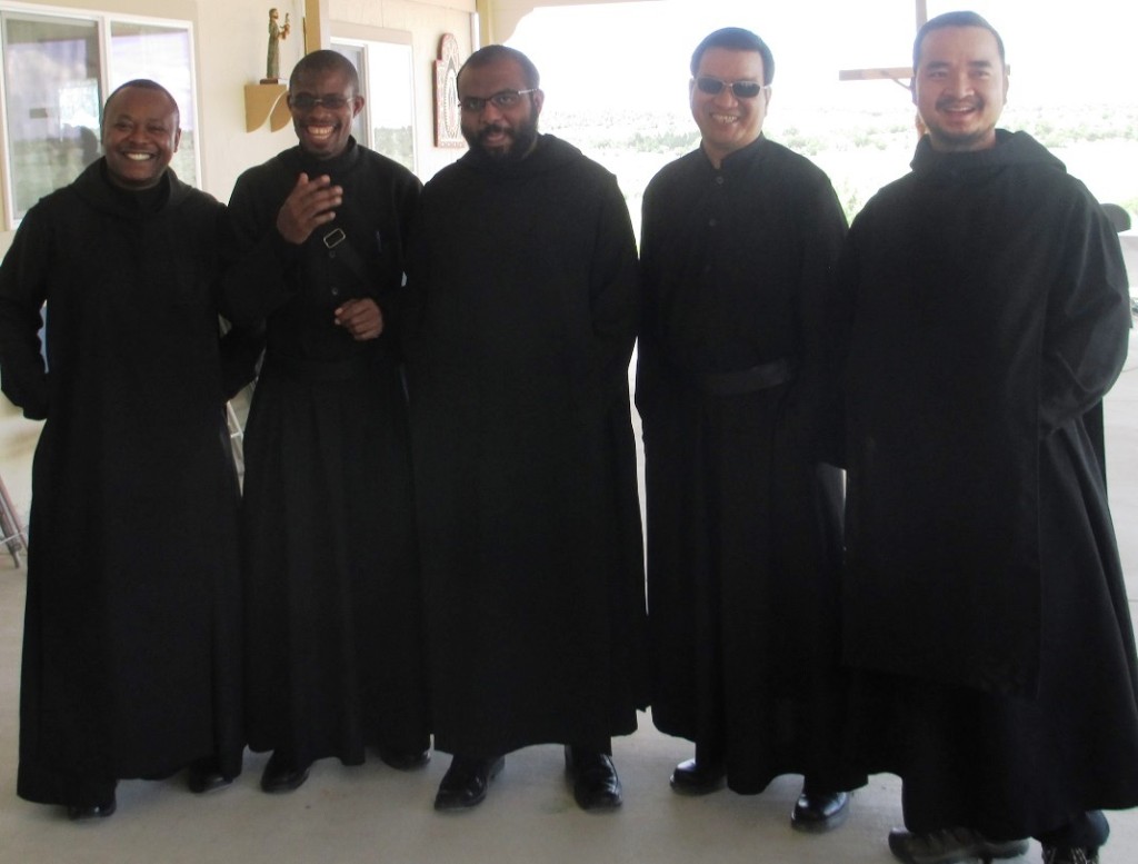 Monks from Abiquiu visit Our Lady of the Desert Monastery during the 25th anniversary.