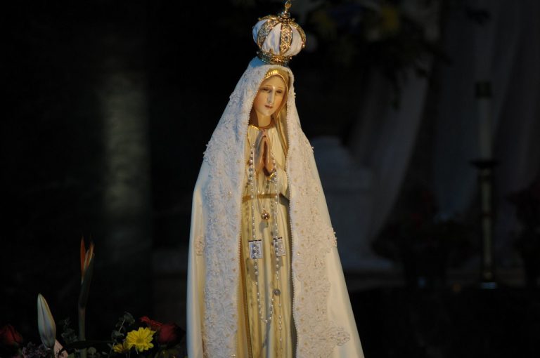 Pilgrim Statue of Our Lady of Fatima Statue Visits Gallup Diocese